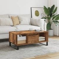 Berkfield Home Coffee Table Old Wood 90x50x36.5 cm Engineered Wood in Brown