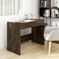 Berkfield Home Desk Smoked Oak 101x50x76.5 cm Engineered Wood in Brown