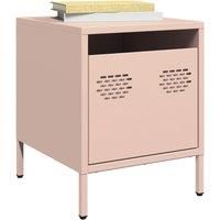 Berkfield Home Bedside Cabinets2 pcs Pink 35x39x43.5 cm Steel