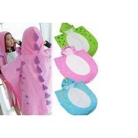 Kids Dinosaur Hooded Towel - 2 Sizes In Pink, Green Or Blue