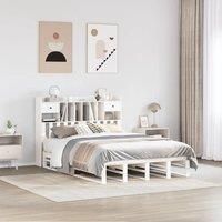 Berkfield Home Bookcase Bed without Mattress White 140x190 cm Solid Wood Pine