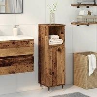 Berkfield Home Bathroom Cabinet Old Wood 30x30x100 cm Engineered Wood in Brown | Size: 30 x 30 x 100 cm