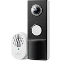 Tapo D235 2K 5MP Doorbell Camera Wireless 180°DFOV Ultra-Wide Video Doorbell Wireless or Wired,Battery 210 Day,Ring Chime Included,Head-to-Toe View IP66,TP-Link Free AI Detection,Alexa,No Monthly Fee