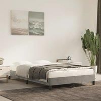Berkfield Home Bed Frame without Mattress Light Grey 120x190 cm Small Double Velvet