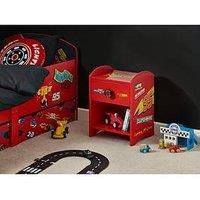 Disney Lightning McQueen Kids Bedside Table, 15mm MDF, Red, Small