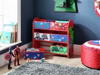 Marvel Disney Avengers Storage Unit with 6 Storage Boxes for Kids, Multicolour