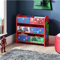 Marvel Disney Avengers Storage Unit with 6 Storage Boxes for Kids, Multicolour