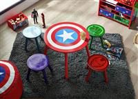 Disney Marvel Avengers Table and Stools Set, 15 mm MDF, pine wood, Multicolour, Small