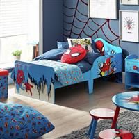 Disney Marvel Spider-Man Cot Bed / Toddler (70 x 140cm) Youth Standard Bed by Disney blue 64.0 H x 75.0 W x 143.0 D cm