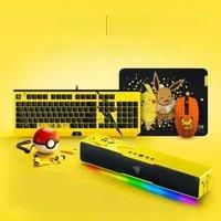 Razer Pokemon Edition Wireless Mouse Pikachu Wireless Headset Mouse Pad Gaming Soundbar 104 Key Wired Gaming Mechanical Keyboard