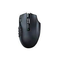 Razer Naga V2 HyperSpeed - Ergonomic Wireless MMO Gaming Mouse (with 19 Programmable Buttons, HyperSpeed Wireless (2.4 GHz), Up to 250 Hours of Battery Life, Focus Pro 30K Optical Sensor) Black