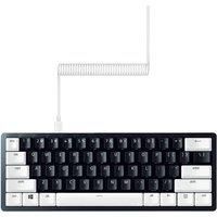 RAZER PBT Keycaps & Coiled Cable - UK/US Layout, Mercury White, White,Black