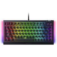 Razer BlackWidow V4 75% - Hot-swappable Mechanical Gaming Keyboard (Compact 75 percentage Layout, 2-side Underglow, Multi-function Roller and Media Keys, Magnetic Plush Wrist Rest) US-Layout | Black
