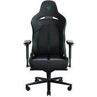 Razer Enki - Gaming chair with Integrated Lumbar Support (Desk/Office Chair, Multi-Layer Synthetic Leather, Foam Padding, Head Cushion, Height Adjustable) Green | Standard