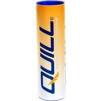 Quill Ashaway Badminton Shuttlecocks - White - Durable Plastic, Nylon shuttles with Premium Natural Cork base (medium/blue speed for normal conditions) Tube of 6