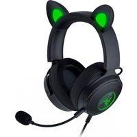 Razer Kraken Kitty Edition V2 Pro - Wired RGB Headset with Interchangeable Ears (Interchangeable Ears, Stream Reactive Lighting, TriForce Titanium 50 mm Drivers, HyperClear Cardioid Mic) Black