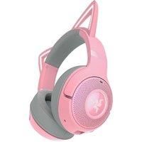 Razer Kraken Kitty V2 BT - Wireless Bluetooth RGB Headset with Kitty Ears (Bluetooth 5.2, TriForce 40 mm Drivers, Integrated Beamforming Noise-cancelling Mics, Up to 40 Hrs Battery Life) Quartz Pink