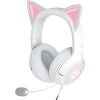 Razer Kraken Kitty V2 - Wired RGB Headset with Kitty Ears for gaming and streaming (325 g, TriForce 40 mm Drivers, HyperClear Cardioid Mic, Surround Sound) White