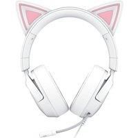 Razer Kraken Kitty V3 X - Wired Kitty Headset for Gaming - Iconic Kitty Ears - 270g Lightweight - HyperClear Cardioid Mic - TriForce 40 mm Drivers - 3,5mm Audio Jack | White