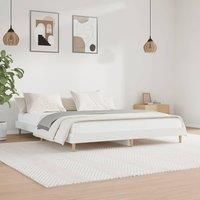 Bed Frame White 200x200 cm Engineered Wood