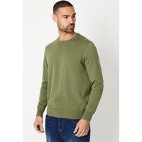 Active Check Patch Knit Crew Green