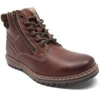 Red Tape Men's Sawston Combat Boots, Brown (Wood 0), 9 UK(43 EU)