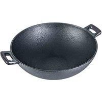Wonderchef Forza Cast Iron Wok / Kadhai 24cm, Black,63153474