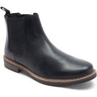Thomas Crick Men/'s /'Bamford/' Formal Chelsea Boots, Classic, Comfortable and Stylish Boots for Any Occasion, Made with Leather For an Effortless and Chic Look (Black/Wood)