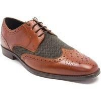 Thomas Crick Men/'s Bruno 4 Eyelet Formal Derby Brogue Shoes Tan