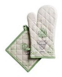 Maison d' Hermine Oven Mitt & Pot 100% (19cm x 33cm) (20cm x 20cm)