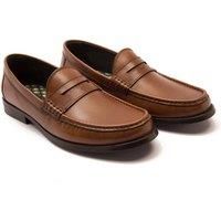 Thomas Crick Men's 'Lakeland' Slip-on Formal Leather Loafer Shoes in Tan | Size: 10