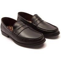 Thomas Crick Men's 'Lakeland' Slip-on Formal Leather Loafer Shoes in Black | Size: 12