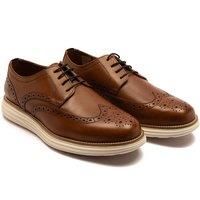 Thomas Crick /'Harrington/' Men/'s Derby Brogue Casual Leather Lace Up Shoe Tan