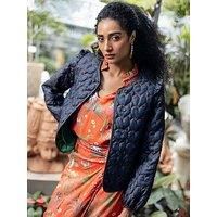 Emily Lovelock Brenda Heart Print Denim Jacket