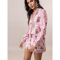Emily Lovelock Elsa Floral Print Pussybow Shirt