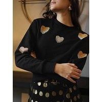 Emily Lovelock Sequin Heart Sweat