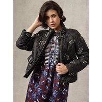 Emily Lovelock Quilted Floral Jacket - Black