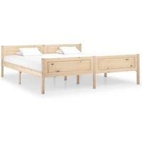Bed Frame Solid Pinewood 180x200 cm Super King
