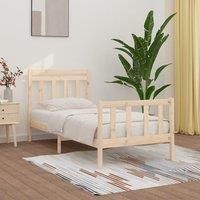 Bed Frame Solid Wood Pine 90x200 cm