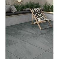 Winterburn Slate Black Matt Outdoor Porcelain Paving Tile - 600 x 900 x 20mm