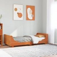 Berkfield Home Bed Frame without Mattress Wax Brown 90x200 cm Solid Wood Pine