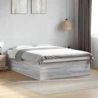 Berkfield Home Bed Frame without Mattress Grey Sonoma 150x200 cm King Size