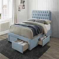 3013 Blue Fabric Bed - King