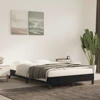 Berkfield Home Bed Frame without Mattress Black 120x190 cm Small Double Velvet