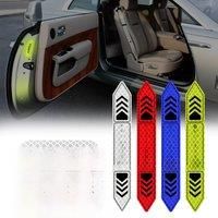 4PCS Reflective Car Door Sticker Safety Opening Warning Reflector Tape Decal Car Accessories