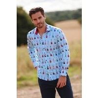 Stripe Guitar Men Print Shirt