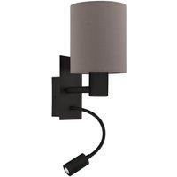 Pasteri Black/Brown Wall Lamp With Reading Light