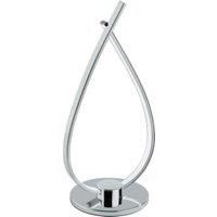 EGLO LED bedside lamp Roncade, side table light made of chrome-coloured aluminium and plastic, living room lighting with switch