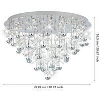 EGLO Stars Of Light LED ceiling lamp Pianopoli chrome 78cm