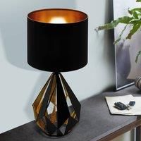 Eglo 43077, Carlton 5, Retro Table Lamp, Steel, E27, 60W, Black & Copper